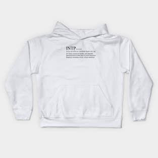 INTP Personality (Dictionary Style) Light Kids Hoodie